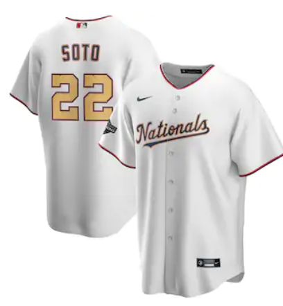 2020 Men Washington Nationals 22 Juan Soto Nike White Jersey